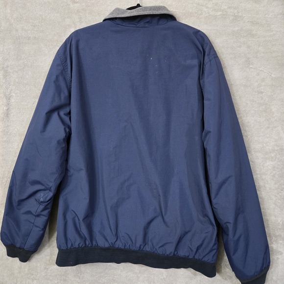 LL Bean Warm up Jacket Fleece Lined Mens Blue XL Tall Full Zip Bomber Outdoors - Picture 2 of 11